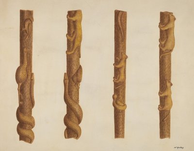 vycházková hůl, c. 1940. od William McAuley