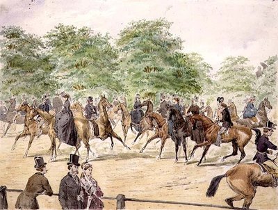 Jízda na Rotten Row (akvarel) od William McConnell