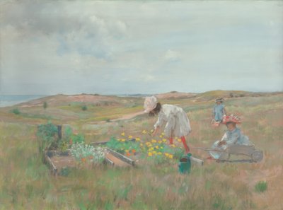 Sbírání květin od William Merritt Chase
