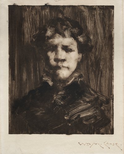 Hlava chlapce od William Merritt Chase