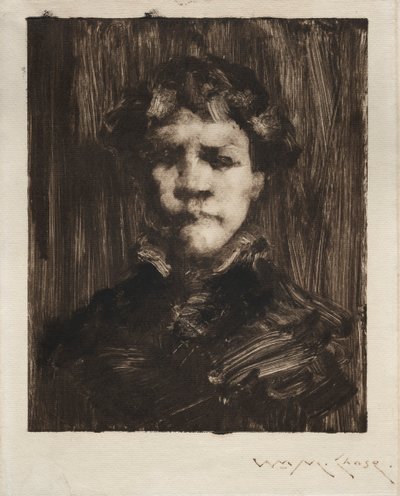 Hlava chlapce. od William Merritt Chase