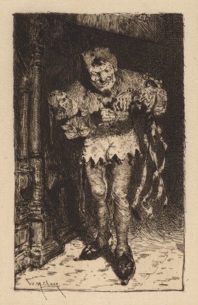 Klíčování: Dvorní šašek od William Merritt Chase