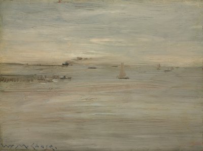 Námořní loď, asi 1888 (olej na dřevě) od William Merritt Chase