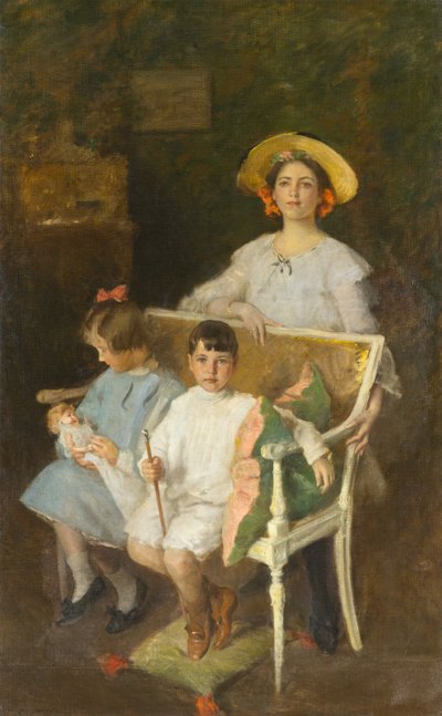 Skupina portrétů (Dorothy, Helen a Bob), kolem roku 1904 (olej na plátně) od William Merritt Chase