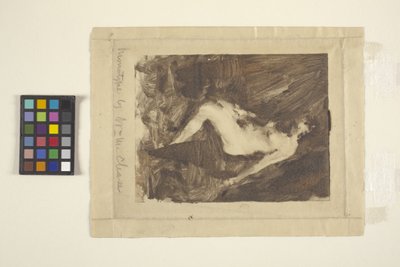Sedící akt (monotyp) od William Merritt Chase