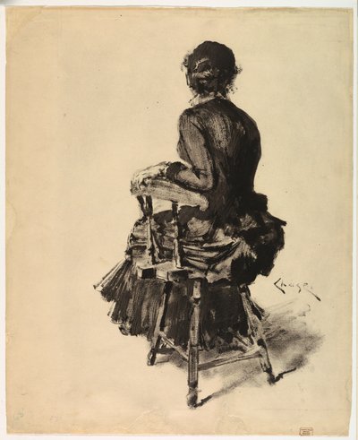 Sedící žena od William Merritt Chase