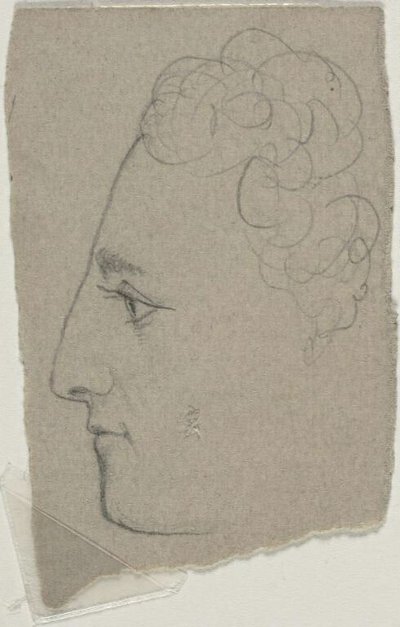 Profilová skica od William Michael Harnett