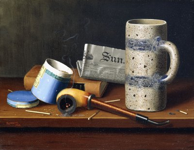 Zátiší s modrou krabičkou na tabák, 1878 od William Michael Harnett