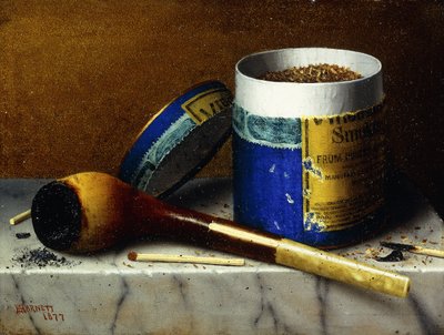Tabák a dýmka, 1877 od William Michael Harnett