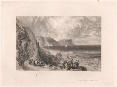 Clovelly Bay a ostrov Lundy od William Miller
