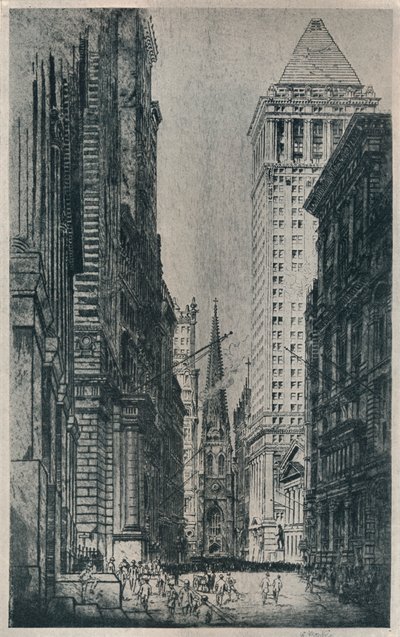 Wall Street, New York, c1913 od William Monk