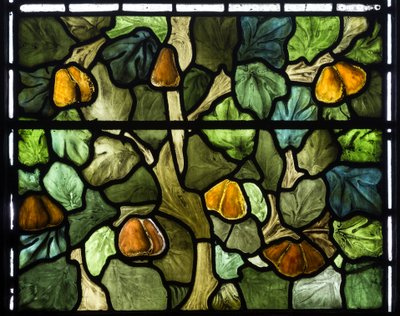 Detail listů, 1879 (vitráže) od William Morris
