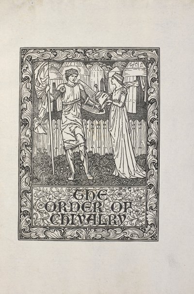 Ilustrace Williama Morrise pro "rytířský řád". od William Morris