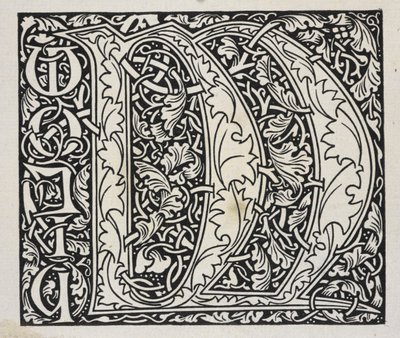 Iniciály, černobílé. od William Morris