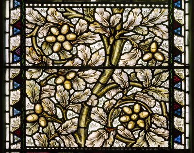 Kirkcaldy Old Kirk, Morris & Co., William Morris, Acorns & Oak Leaves, 1886 od William Morris