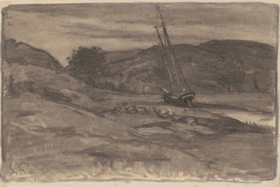 Stranded, 1875 (uhl na tkaném papíře) od William Morris