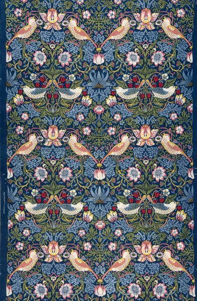 Zloděj jahod. Dekorativní látka, 1883. od William Morris