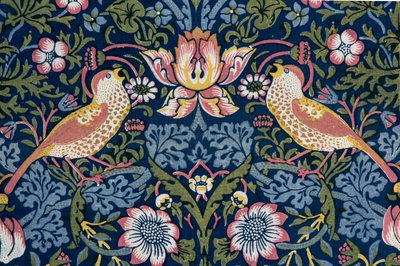 Zloděj jahod. Dekorativní látka, 1883. od William Morris