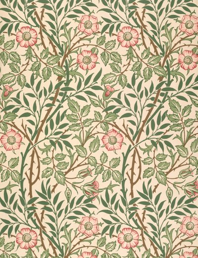 Design tapety „Sweet Briar“, tiskl John Henry Dearle (1860-1932) 1917 od William Morris