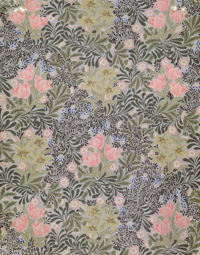 Design tapety s tulipány, sedmikráskami a zimolezem (tapeta) od William Morris