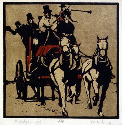 Kočár nebo píle: "" Koučování" - William Nicholson (1872-1949) od William Nicholson