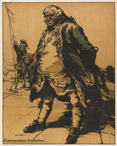 Postavy Romance: Commodore Trunnion od William Nicholson