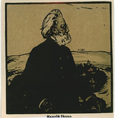 Henrik Ibsen (chromolitho) od William Nicholson