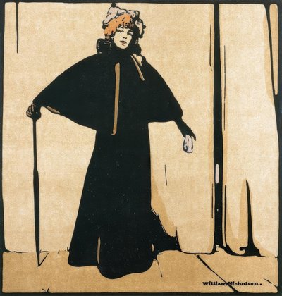 Portrét Sarah Bernhardt od William Nicholson