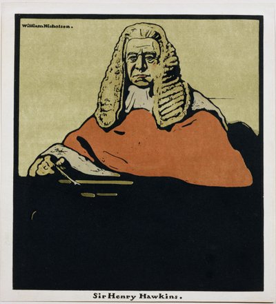 Sir Henry Hawkins, z „Dvanáct portrétů“, které poprvé vydal William Heinemann od William Nicholson