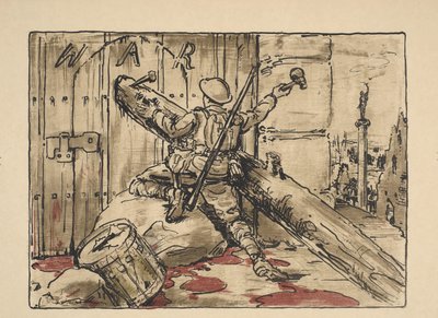 Voják blokuje dveře válčení The End of War (původní název) Velká válka: Britské úsilí a ideály (název série) The Great War: British
