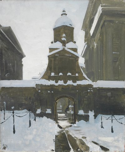 Brána cti pod sněhem od William Nicholson