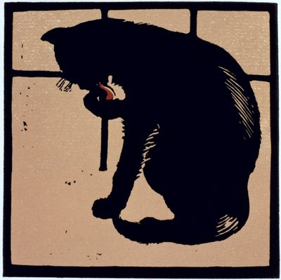 The Un-Common Cat, z „The Square Book of Animals“, původně vydáno v roce 1900 (barevně lito) od William Nicholson