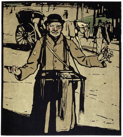 Toy Merchant, London – in “” Types of London””, William Nicholson (1872-1949), ed Floury od William Nicholson