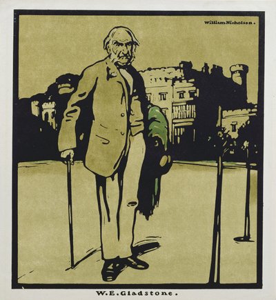 MY. Gladstone, z „Dvanáct portrétů“, které poprvé vydal William Heinemann od William Nicholson