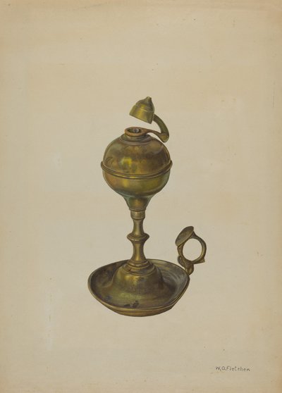 Mosazná lampa, c. 1939. od William O. Fletcher
