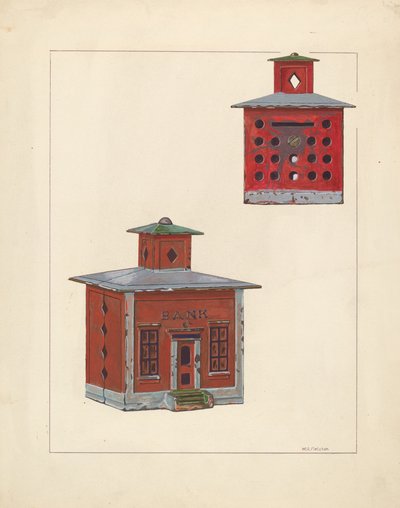 Red School House Bank, c. 1937. od William O. Fletcher
