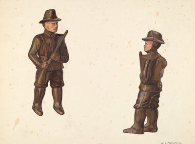 Voják v Khaki Coin Bank, c. 1938. od William O. Fletcher