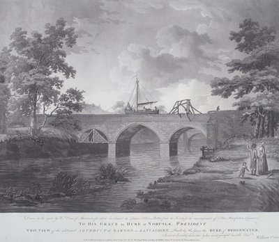 Akvadukt v Barton, poblíž Manchesteru, 1793 od William Orme