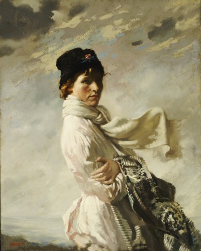 V Dublin Bay: Portrét umělcovy manželky, 1909 od William Orpen