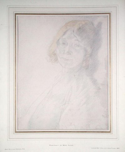 Portrét paní Honeové (tužka a akvarel na papíře) od William Orpen