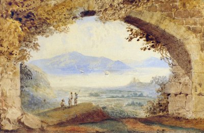 Řecké postavy pod zničeným obloukem (akvarel) od William Page