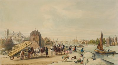 Millbank, Westminster, Londýn, 1840. od William Parrott