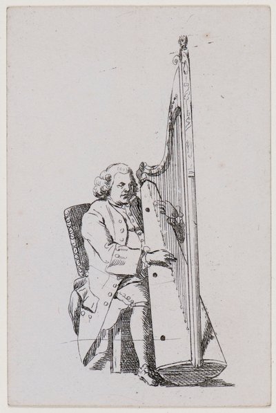John Parry hrající na harfu, c1760-1780. od William Parry