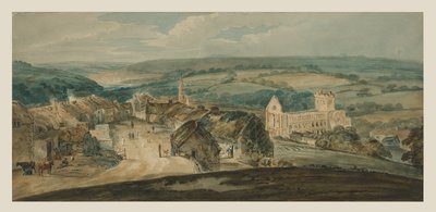 Jedburgh z výšky (akvarel na papíře) od William Pearson