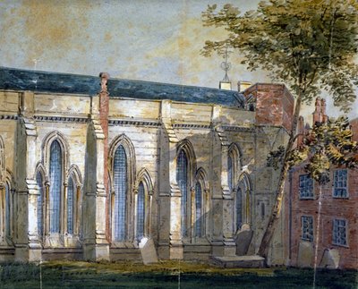 Pohled na chrám Temple Church, Londýn, c1810. od William Pearson