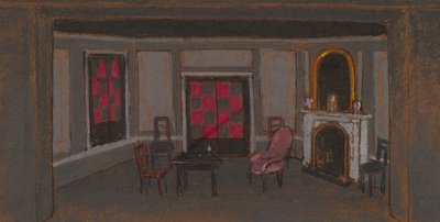 Alicin obývací pokoj - falešné proscénium (scénografie) od William Penhallow Henderson