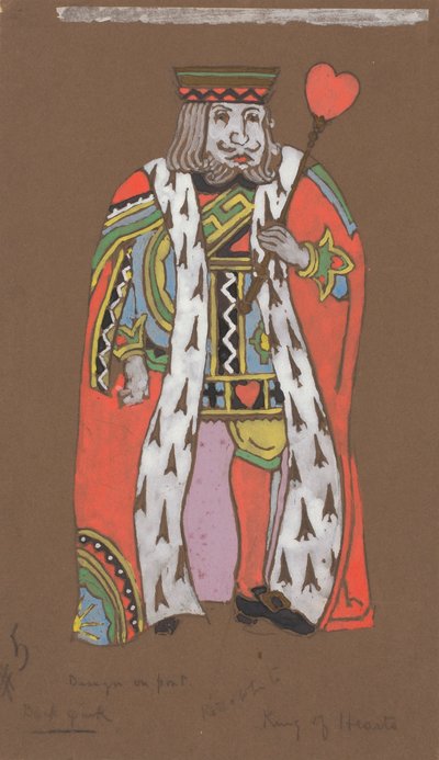 Srdcový král (kostýmy pro Alenku v říši divů, 1915) od William Penhallow Henderson