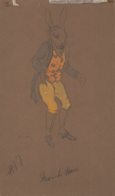 Zajíc Březňák (kostýmní návrh z Alenky v říši divů, 1915) od William Penhallow Henderson