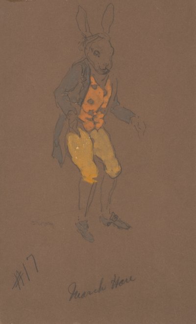 Návrh kostýmu March Hare z Alenky v říši divů, 1915. od William Penhallow Henderson
