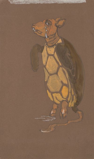 Posměšná želva (kostýmní návrh pro Alenku v říši divů, 1915) od William Penhallow Henderson